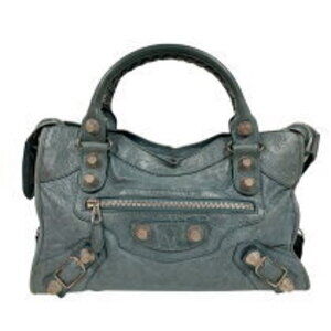 Balenciaga The Giant City Blue Leather Handbag